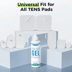 AUVON Professional Conductive Gel Specialized for TENS Unit Pads, Odorless Electrode Gel with Optimal Hydration for Muscle Stimulator & EMS Pads, Skin-Friendly & Water-Based for Safe Use, 2 x 250ml