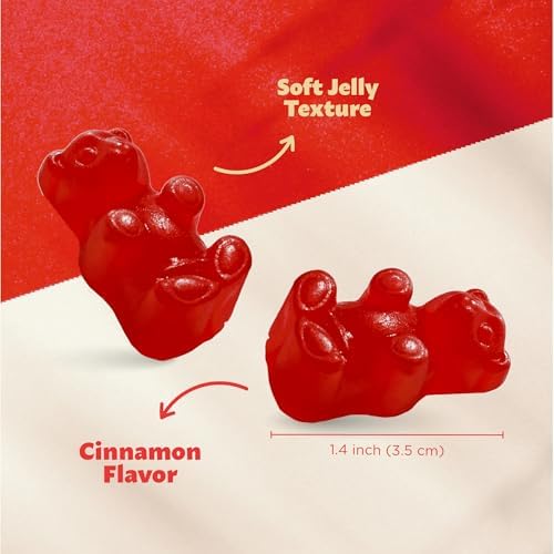 Cinnamon Bears | 1 Pound Pack | Classic JuJu Bears Gummy Candy | Old Fashioned Candy | Sweet and Spicy Treat for Snacking, Gifting and Party Favors