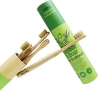 Gaia Guy Natural Bristle Bamboo Toothbrush (NO Nylon - Boar Hair ONLY) - Totally Compostable & Biodegradable Boar Bristle and Bamboo Toothbrushes - Zero Waste - 6-Pack