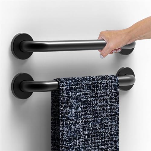 12'' Grab Handle Railing Wall Railing for Elderly Handrail Grab Rail Stainless Steel Pipe Hand Rail Safety Handle Bar Banister Rail Indoor & Outdoor Grab Bar