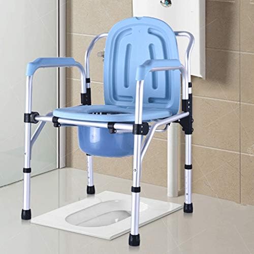 3-in-1 Obesity Bedside Commode Chair Folding Elderly Toilet Seat Shower Bench with Toilet Style Seat and Cover Tool-Free Assembly