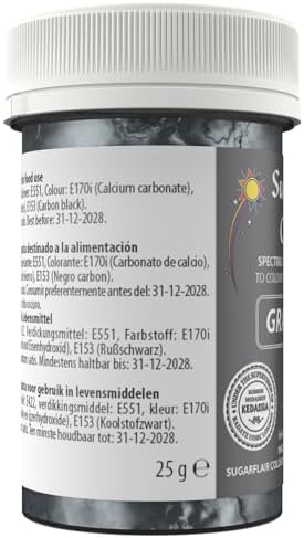 Graphite - Sugarflair Colouring Paste - 25g