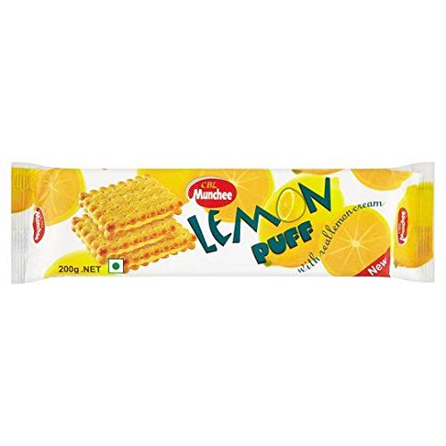 Munchee Lemon Puff Biscuits - 200g - Pack of 3