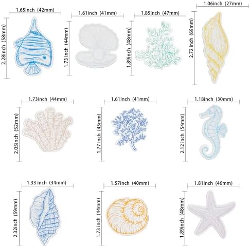 Gyufise 60Pcs Edible Seashell Cupcake Toppers Beach Sea Shell Party Decorations Edible Starfish Conch Coral SeaShell Cupcake Picks for Coastal Beach Baby Shower Birthday Party Supplies