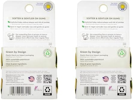 RADIUS Clove Cardamom Dental Floss 55 Yards Vegan & Non-Toxic Oral Care Boost & Designed to Help Fight Plaque Clear - Pack of 2