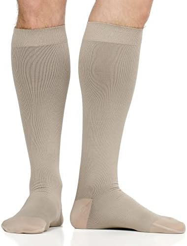 VIM & VIGR Moisture Wick Nylon 15-20 mmHg Graduated Compression Socks for Women & Men