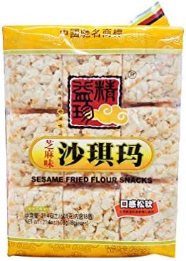 Jing Jih Jen Sachima Soft Flour Cake Sesame Flavor 18 Pieces, 608g