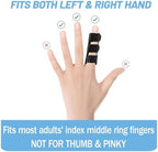 Finger Brace 4PCS Universal Trigger Finger Splint for Knuckle Immobilization,Arthritis Relief,Injury,Sprain,Broken Fingers,Fit Index,Middle,Ring Finger,Black