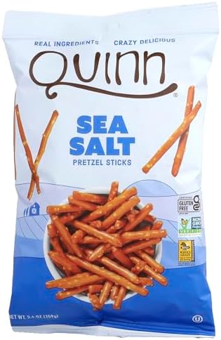 Quinn, Pretzel Sticks Sea Salt, 5.6 Ounce