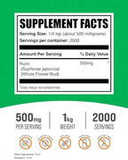 BulkSupplements.com Rutin Powder - from Saphora Japonica, Rutin Supplement, Rutin 500mg - Antioxidants Supplement, Circulation Support - Pure & Natural, 500mg per Serving, 1kg (2.2 lbs)