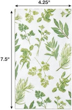 Gift Boutique 100 Pcs Botanical Herb Paper Guest Napkins Disposable Spring Summer Greenery Herbs Napkin for Flowers Floral Birthday Party Supplies
