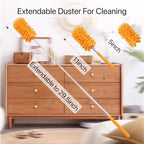 Microfiber Duster for Cleaning,6 Pcs Hand Washable Dusters with 11" to 29.5" Reachable Pole,Small Dusters for Cleaning Office Car Computer Furniture Sofa Ceiling Fan (Orange)