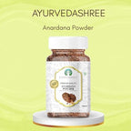 AYURVEDASHREE Anardana (Pomegranate) Ground, Indian Spice 100gm PET Jar | All Natural | No Color | Vegan | NON-GMO | No Salt or fillers | Anardana Powder | Pomegranate Powder | Indian Spice