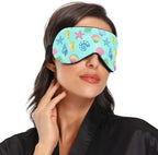 Sleep Mask Light Blocking Seashell Starfish Seahorse Snail Eye Mask for Sleeping with Adjustable Strap Lightweight Eye Covers for Sleeping for Men Women Work Travel Naps