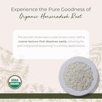 Starwest Botanicals Organic Horseradish Root Powder - Dried Seasoning Spice for Meats, Seafood, & Sauces, Finely Ground, Spicy & Savory, Certified Kosher, Non-GMO - 4 oz Pouch
