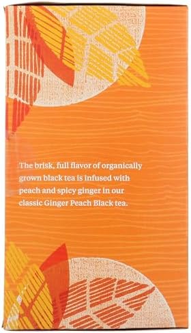 Allegro Tea, Organic Ginger Peach Black Tea Bags, 20 ct