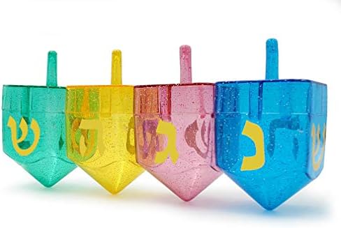 The Dreidel Company Hanukkah Fillable Dreidel, Assorted Colors Can Be Filled with Hanukkah Gelt Or Chocolate 24-Pack