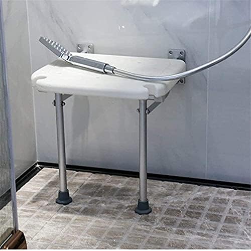 Shower Seats,Shower Chairs for Seniors,Folding Shower Bench Flip-Up Screw-in Bath Seat Wall Mounted Bathroom Chair Stool with Non-Slip Feet Drainage Holes Shower Head,Shower Bench