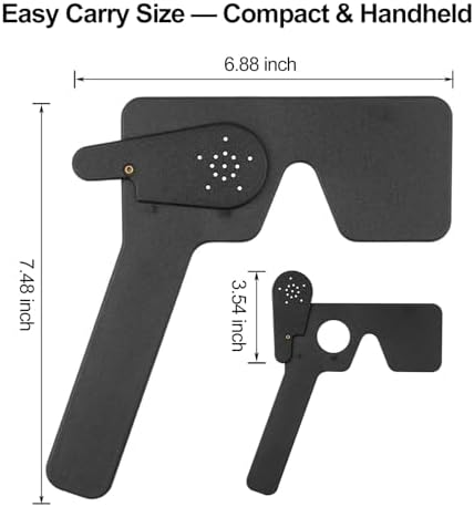 Ophthalmic Eye Occluder with 14 Holes Portable Handheld Eye Exam Tool for Ophthalmologists Orthoptists & Optometrists (Black)