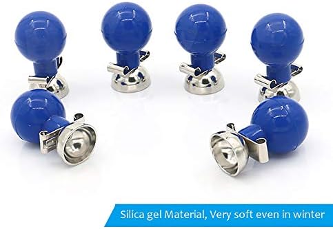 Suction Cup Ball, 6 Pcs 3.0/4.0 Universal Chest Suction Ball, Silicone Suction Ball, Body Condition Measurer Suction Ball Connectors, Lead Line Ball, Dual-Hole Universal Chest Suction Ball (Deluxe)