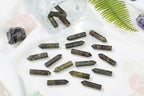 YATOJUZI 20PCS Dragon's Blood Stone Natural Healing Crystals Stones Set Tumbled Polished Pocket Gemstones Bulk Point Hexagonal Wands Reiki Energy Balancing Chakra Meditation Therapy Gift For Women Men