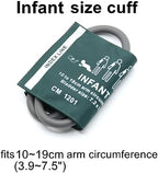 Universal NIBP Cuff with BP12 Connector for Infant, 10-19 cm Reusable Single Tube Nylon Replacement BP Cuff with Inner Airbag for Blood Pressure Monitor Machine