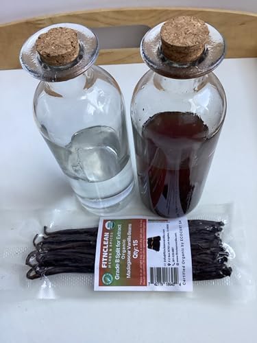 15 Organic Split Madagascar Vanilla Beans Grade B| 5"-7" For Extract by FITNCLEAN VANILLA| Bourbon NON-GMO Pods