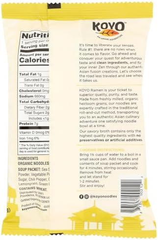 Koyo Natural Foods, Lemongrass Ginger Ramen, 2.1 oz (60 g)(Pack of 6)