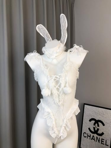 Sexy Bunny Lingerie Cosplay Costume Maid Outfit One Piece Teddy Bodysuit