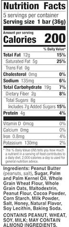 Nature Valley Crispy Creamy Wafer Bars, Peanut Butter Chocolate, 4g Protein, 5 Bars, 6.5 oz