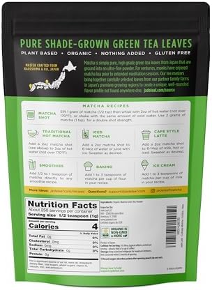 Jade Leaf Matcha Green Tea Powder - USDA Organic, Authentic Japanese Origin - Classic Culinary Grade - Antioxidants, Energy [8.8 Ounce (250 Gram) Super Value Size]