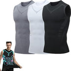 2025 New Version Ionic Shaping Vest Men, Comfortable and Breathable Ice-Silk Fabric