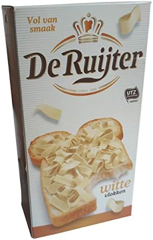 Chocolate Flakes White De Ruijter | De Ruijter Chocolate Flakes White | White Chocolate Flakes | 10.58 Ounce Total