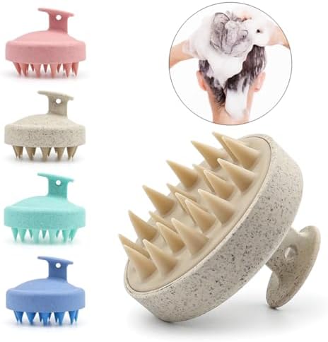 1Pc Silicone Shampoo Head Scalp Massage Brush Body Brush Hair Washing Comb Bath Shower Brush Massage Brush Hair Brush（Blue）