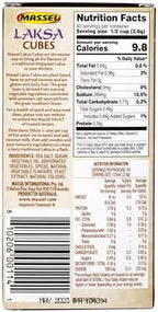 Massel Laksa Bouillon Cubes/Instant Laksa Soup Base | 10 Cubes | Asian Instant Soup Base | Plant Based Broth, Gluten & Dairy Free, Vegan