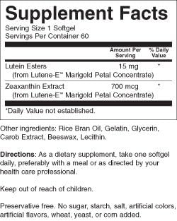 Lutein 15mg Softgels 60