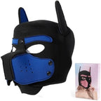 Adults Neoprene Puppy Hood Mask Pup Play Gear, Removable Cosplay Dog Full Face Pup Hood Pup Mask