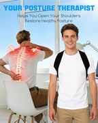 Posture Corrector for Men and Women - Invisible & Mesh Breathable Upper Back Brace - Adjustable Back Straightener - Relieve Shoulder, Neck & Back Pain, L(38-48inch)