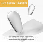Screw-in Metal Glasses Nose Pad 2Pairs, Anti-Slip Titanium Glasses Nose Pieces, Replacement Nose Pieces Pads for Glasses Sunglasses with Screws and 3-in-1 Screwdriver(S,Silver)