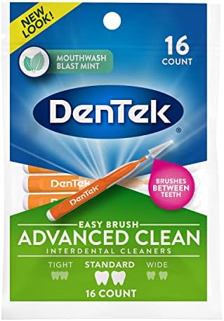 DenTek Easy Brush Interdental Cleaners, Standard, 16 Count, (Pack of 2)