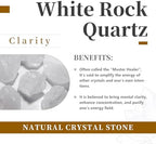 Rockcloud Natural Clear Rock Crystal Quartz Cluster Stone Specimen for Home Decoration, Healing Crystals Points Druzy Geode Figurine for Fengshui