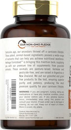 Carlyle Grass Fed Beef Liver Capsules | 4500mg | 250 Count | Desiccated Supplement | Non-GMO, Gluten Free | by Herbage Farmstead