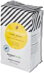 Amazon Fresh, Just Bright Ground Coffee, Light Roast, 12 Oz