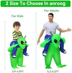 anroog Inflatable Alien Costume for Adult Blow Up Halloween Ride on Alien Costumes Suit for Men Women Funny Cosplay Party