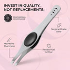 Tweezers for Facial Hair Women - Slanted Eyebrow Tweezers, Stainless Steel with Sharp Precision for Shaping Eyebrows, and Ingrown & Fine Hair Removal - Non-Slip Grip