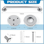 Blulu 2 Set Shower Grab Bar Stainless Steel Bathroom Grab Bar Handle Anti Slip Heavy Duty Bathtub Handle Support Balance Hand Rails for Bathroom Elderly Handicap Senior Pregnant (12 Inch)