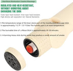 Gua Sha Moxibustion Massage Tool for Body, Portable Multi-Angle Adjustable Bian Stone Moxibustion Stick for Warming Massage Relaxation, Home/Travel/Outdoor Use (Come with 2 Set Moxa Sticks)