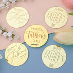 Father's Day Cupcake Toppers Mixed Set, 30pcs Gold Happy Father's Day Cake Topper Cake Party Art Fonts Decorations