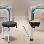 Portable Pedicure Foot Rest Stool, Adjustable Height, Black, for Spa, Beauty Salon, Studio