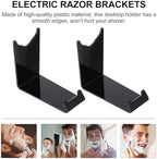 FOMIYES 2pcs Acrylic Electric Razor Stand Display Holder for Beard Trimmer and Nose Hair Shaver Storage Brackets for Men's Bathroom Desktop